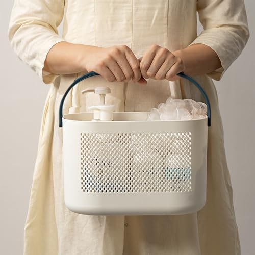 Portable Shower Caddy with Handle and Drainage Holes