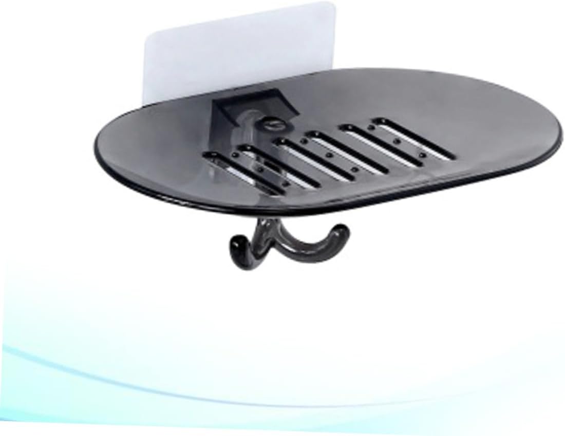 Wall Mount Soap Dish with Drain Hooks Bathroom Holder