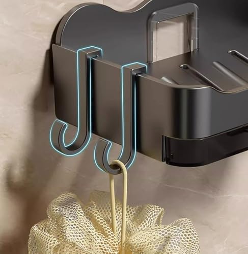 Pack of 2 Self-Adhesive Soap Holders for Wall Mount