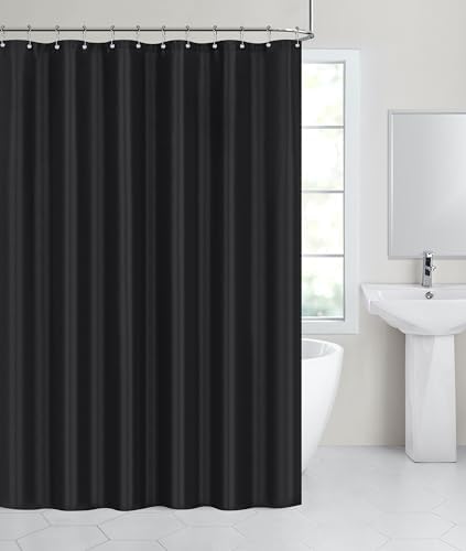 GoodGram Hotel Water Resistant Shower Curtain Liner - Black