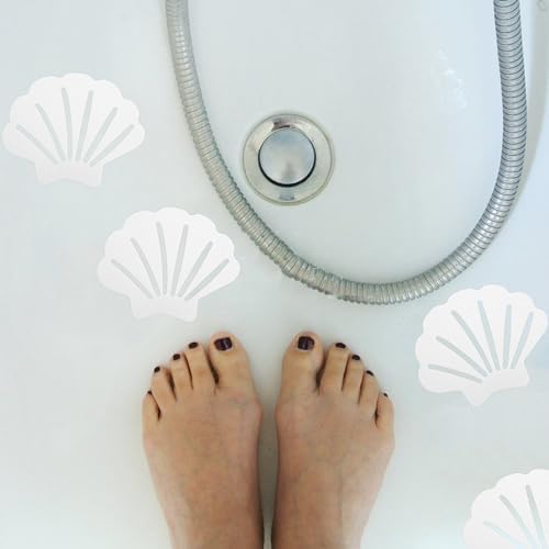 Shell Shaped Anti-Slip Bathtub Stickers 12 Pack