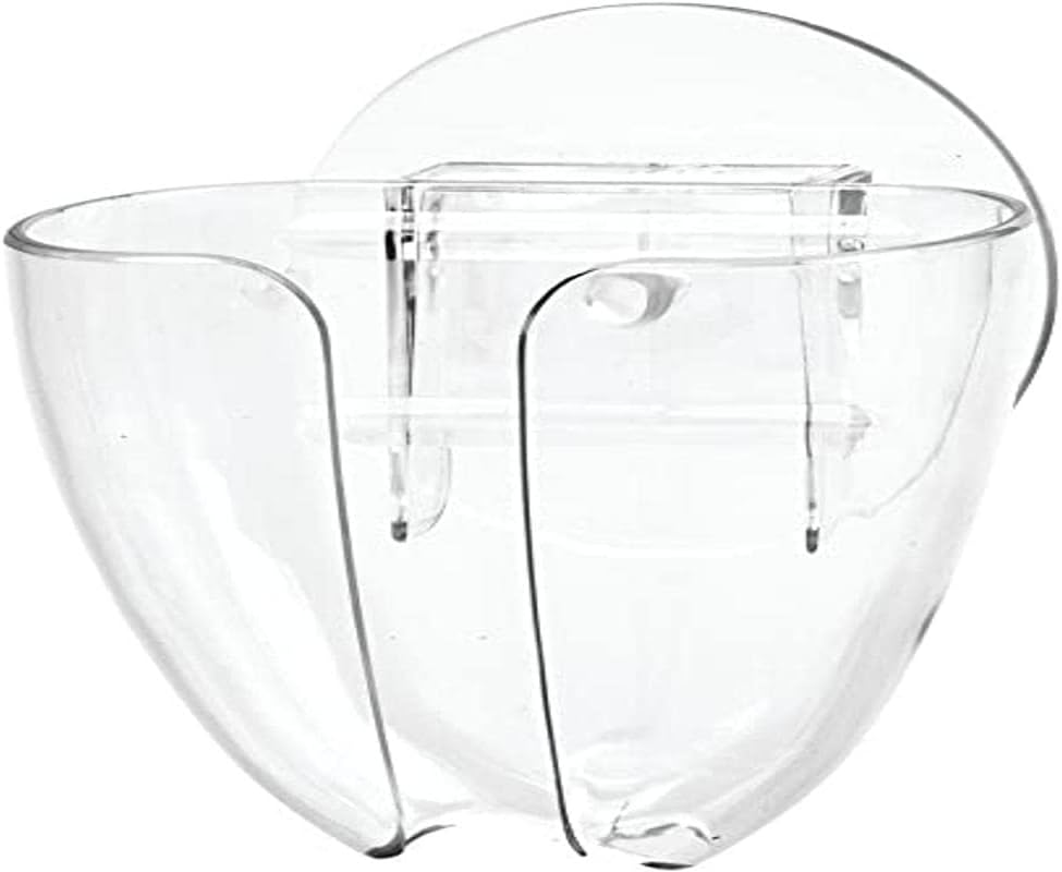 InterDesign Clear Suction Cup Soap Holder for Kitchen and Bath