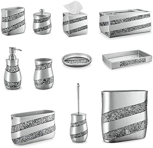 Creative Scents Silver Mosaic Toothbrush Holder