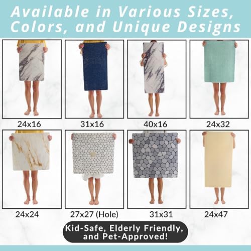 ENKOSI Non-Slip Bathtub Mat - 31x16 Gray