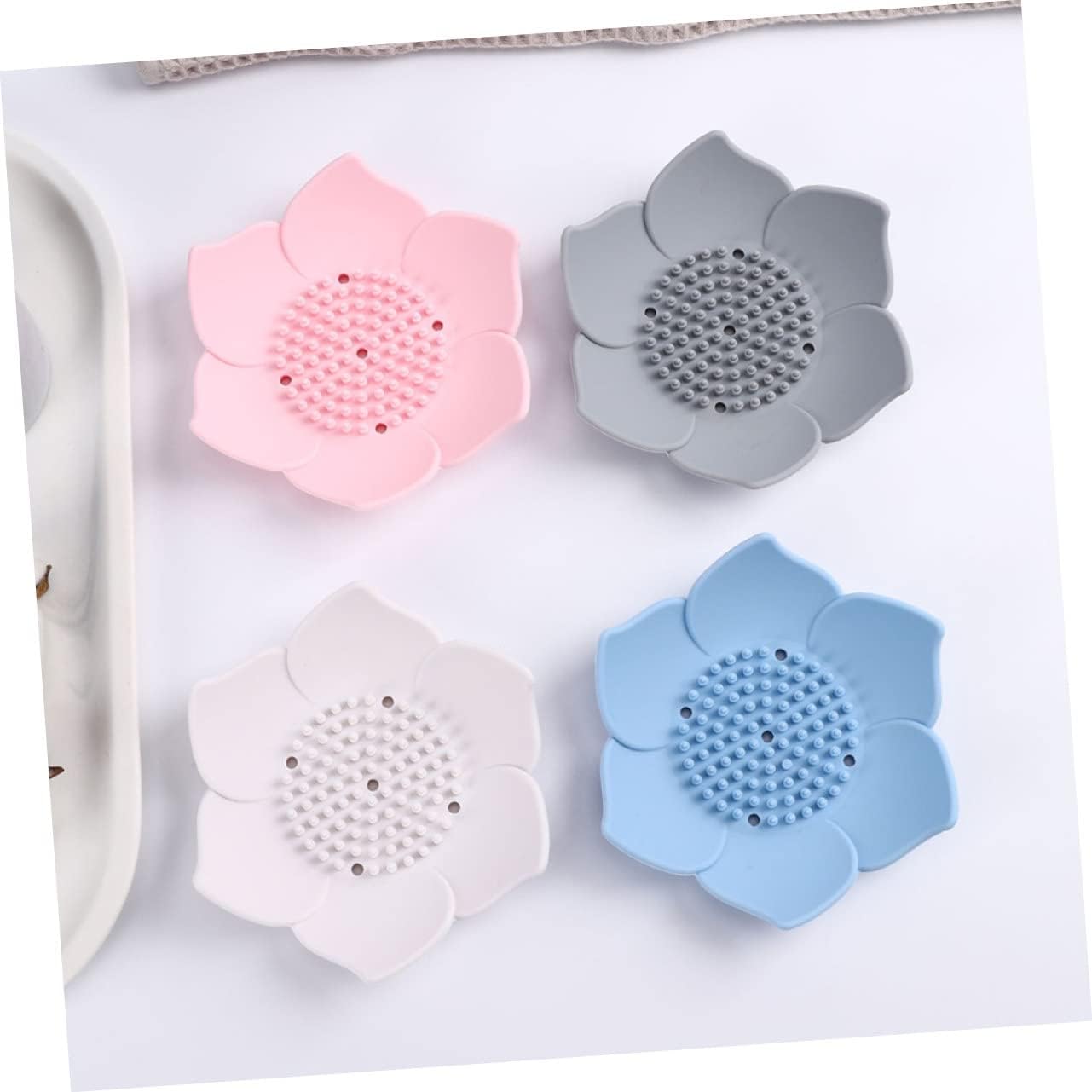 MAGICLULU 2Pcs Silicone Soap Holders with Drainage Design