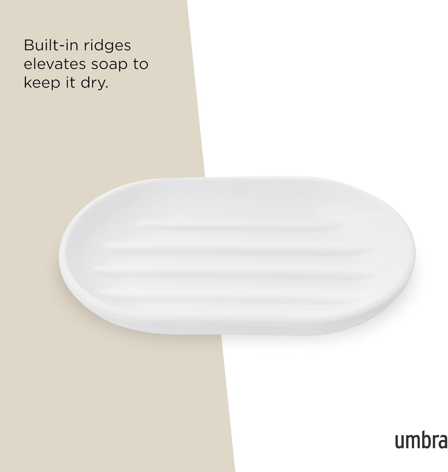 Umbra Touch Dish for Bathroom - Modern White Soap Holder
