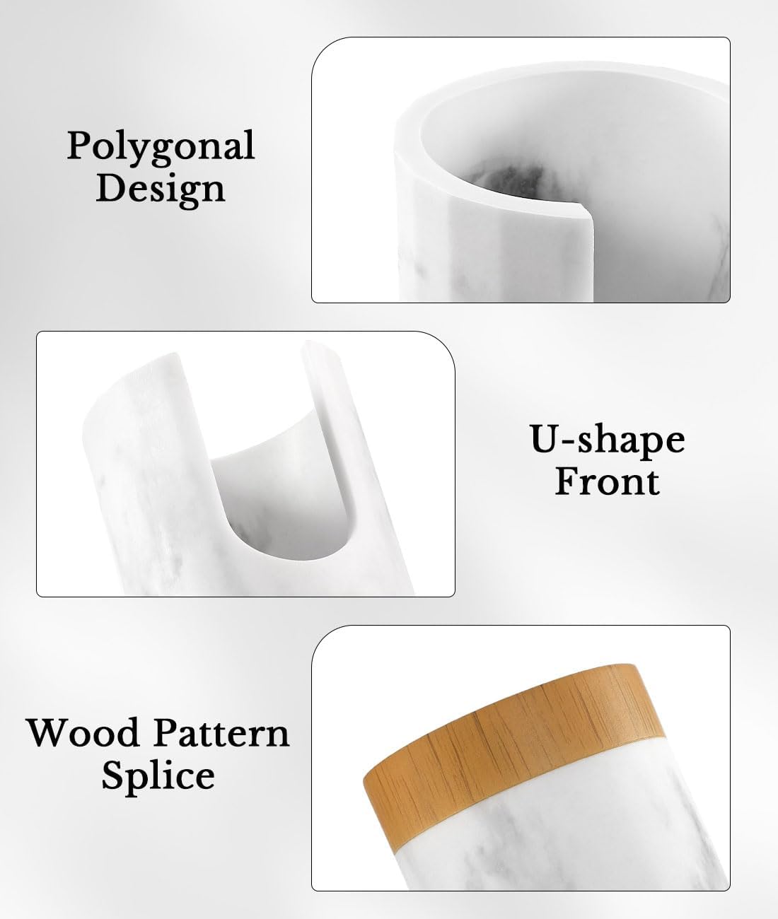 Luxspire Marble Resin Cup Dispenser for Bathroom