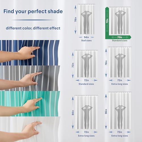 Clorox Premium Striped Shower Curtain Liner