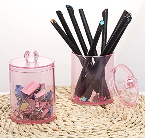 Tbestmax 3 Pack Cotton Swab Jar Holder Organizer
