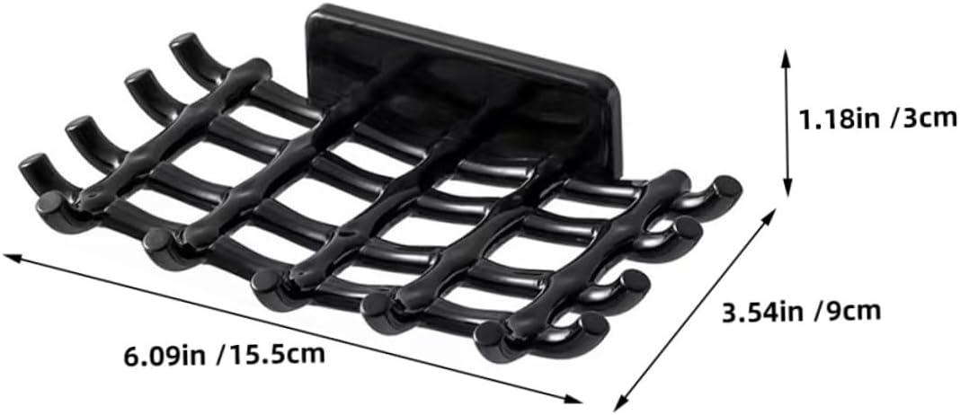 ABOOFAN 4pcs Self-Draining Soap Dish for Bathroom Wall