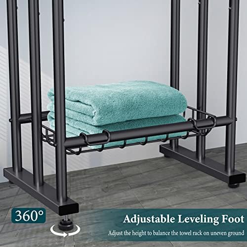 Kayfia 40 H Free Standing Towel Rack 3 Tier with Basket