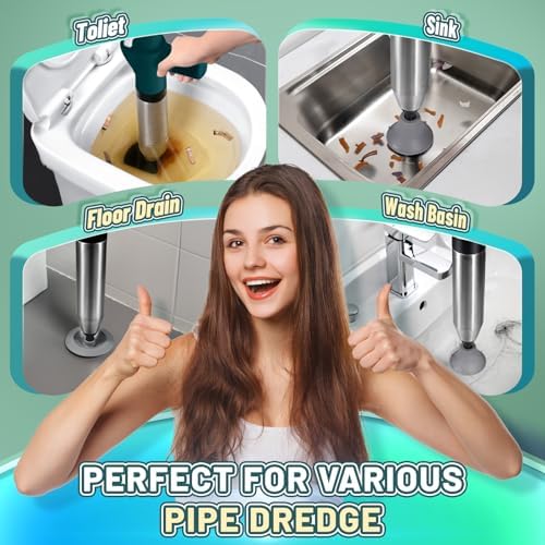 High Pressure Toilet Plunger with Real Time Barometer