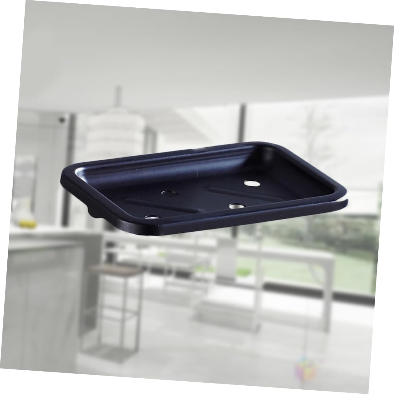UTHCLO Vintage Black Aluminum Soap Dish Holder