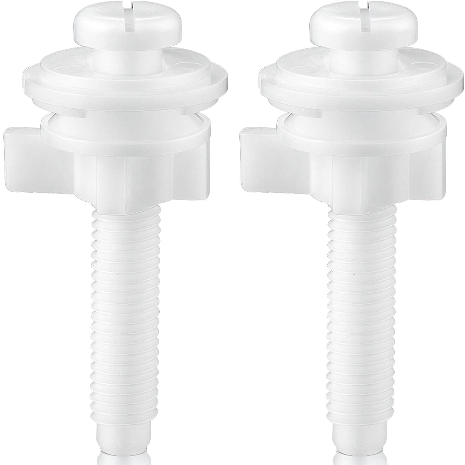 Jetec Toilet Seat Replacement Kit 2 Pieces Plastic Bolts with Nuts and Washers