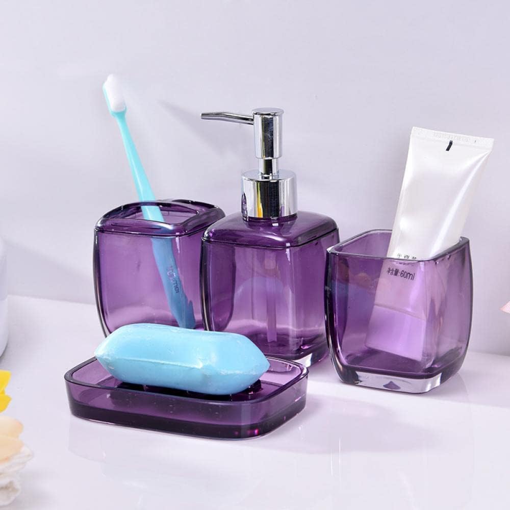 JHNIF 4Pc Acrylic Bathroom Accessories Set