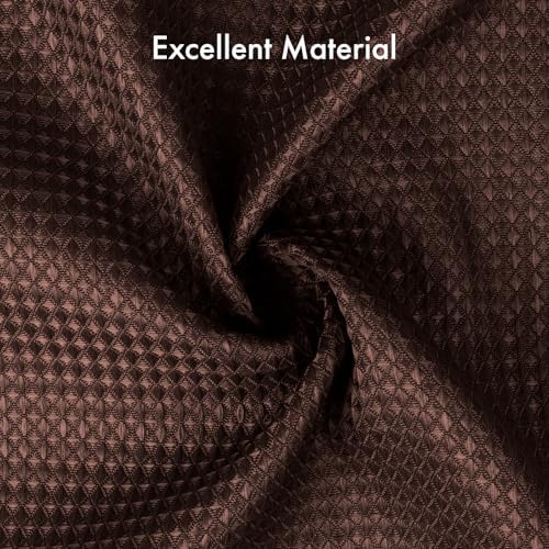 AmazerBath Brown Waffle Shower Curtain 72x72 Inches Heavy Duty 240GSM