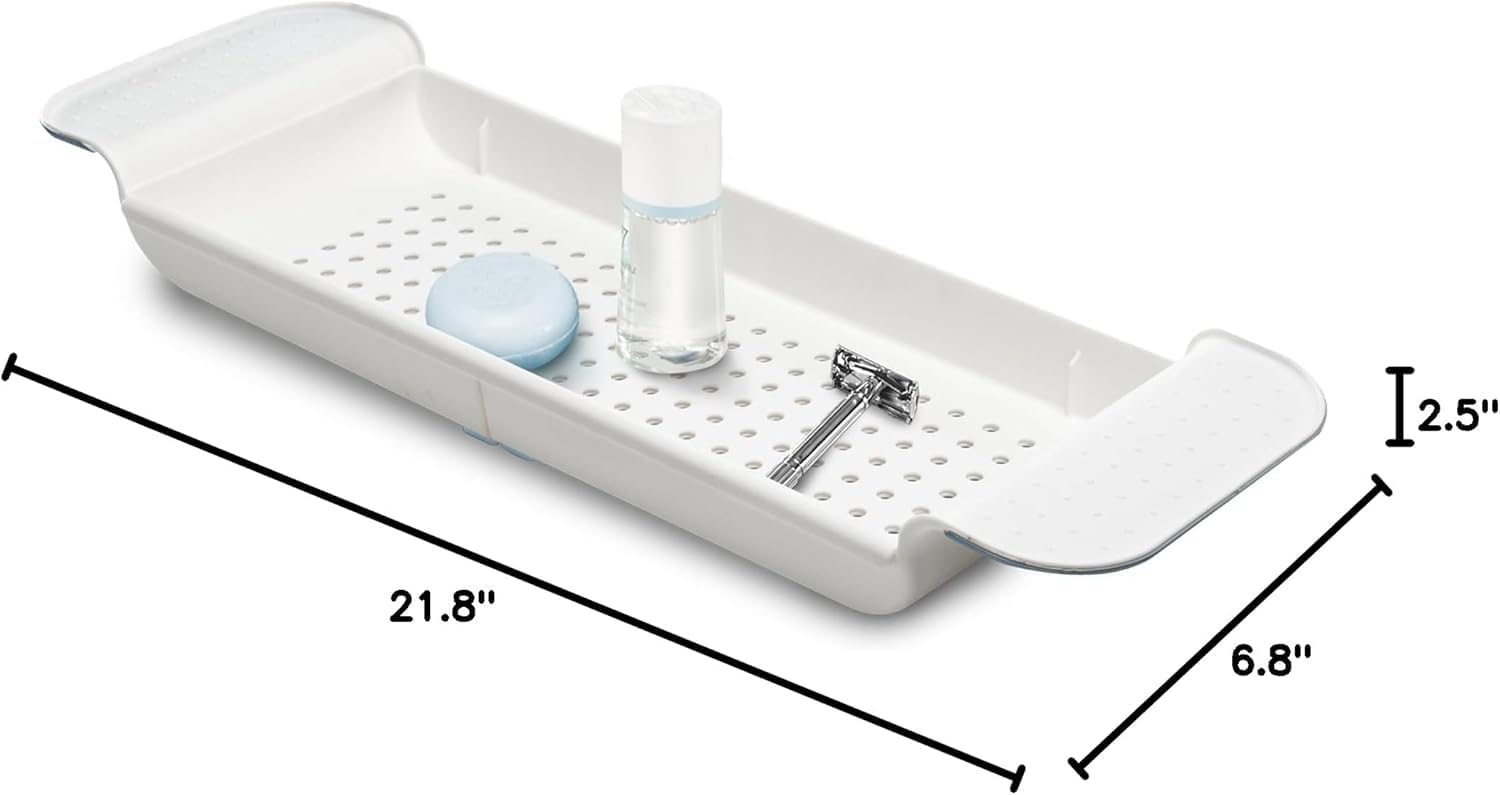 Madesmart Expandable Bath Tray White