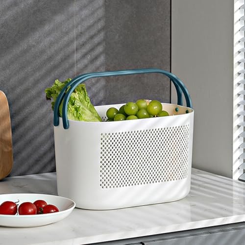 Portable Shower Caddy with Handle and Drainage Holes