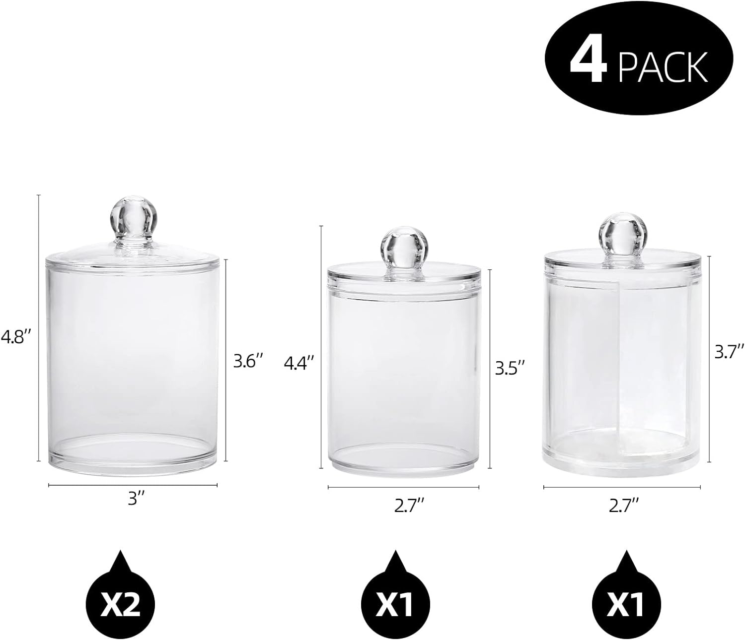 Tbestmax 12 Oz 10 Oz Q-Tip Holder Set