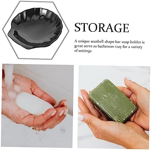 Unomor Plastic Soap Dish Sea Shell Holder
