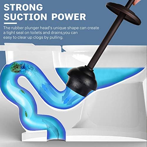 DOWRY Anti-Hand Off Bronze Toilet Plunger with Holder