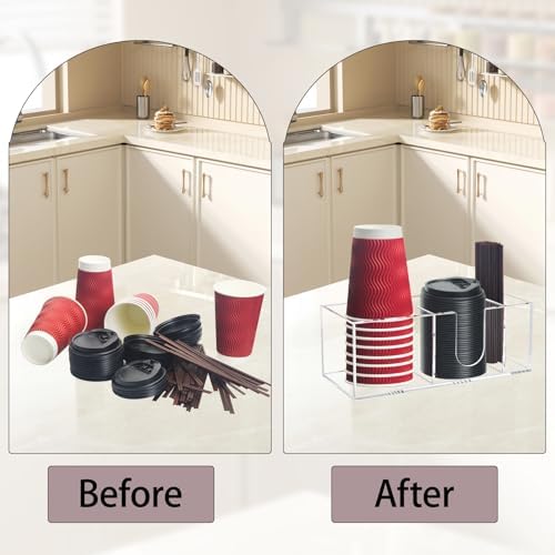 Beitiny 3 Slot Coffee Station Organizer Acrylic Holder
