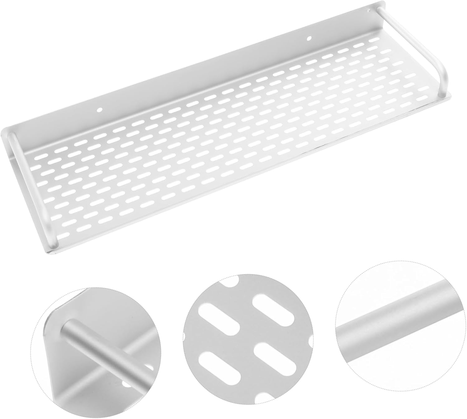 FOYTOKI Aluminum Shower Shelf for Home Hotel Bathroom Use
