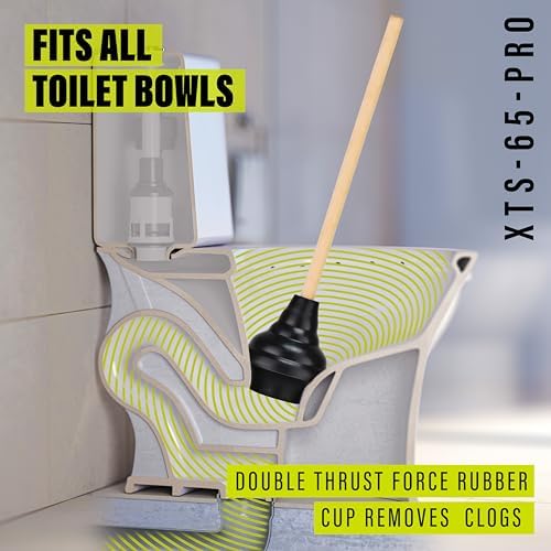 SteadMax XTS-65 PRO Heavy Duty Toilet Plunger 1