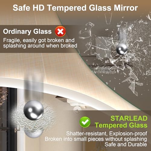 32 inch LED Bathroom Mirror with Bluetooth Speaker and Anti-Fog Light