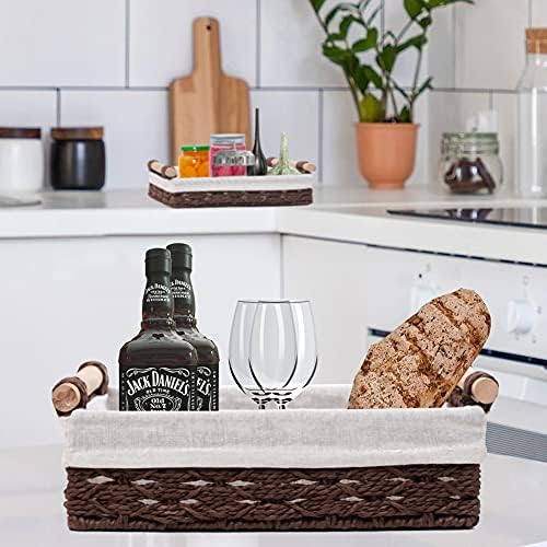 Nvzi Round Paper Rope Storage Basket Brown 118x78x39in