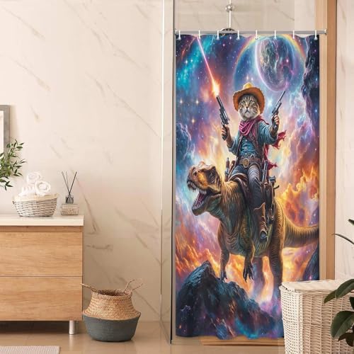 Cute Kids Unicorn Dinosaur Shower Curtain Set
