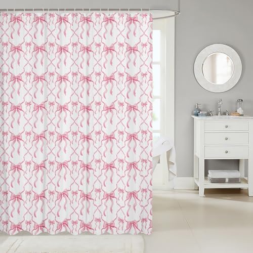 Erosebridal 3D Print Bow Shower Curtain 72x72
