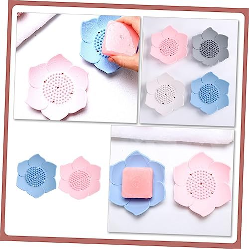2PCS Silicone Soap Holders with Drainage Design