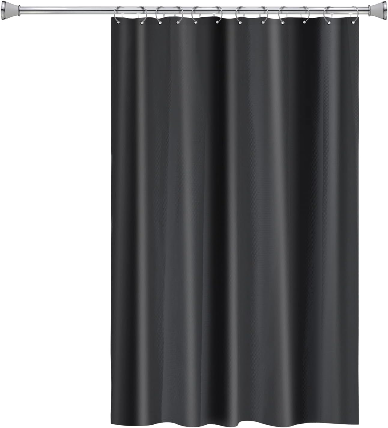 Splash Home Ella Soft Microfiber Shower Curtain Liner - 70x72 Black
