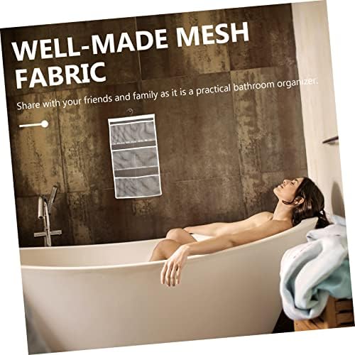 Hoement 6 Pocket Hanging Mesh Shower Organizer Bag