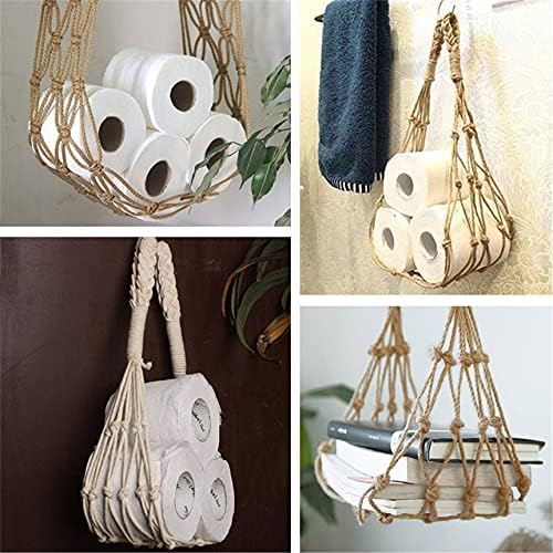 LNGOW Wall Hanging Storage Bag for Toilet Paper Roll