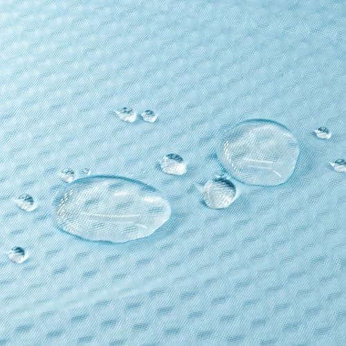 Tititex Solid Sky Blue Shower Curtain Liner with 2 Magnets 1