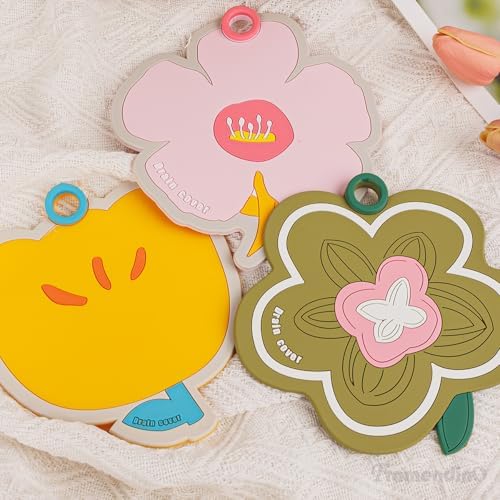 Framendino 3 Pack Flower Shaped Silicone Bathtub Drain Cover 1