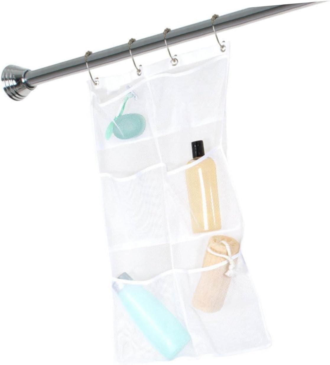 OFFSCH Hanging Mesh Shower Organizer Bag for Shampoo Conditioner and Toys
