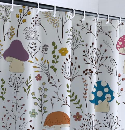 Faitove Mushroom Shower Curtain 72x72 inch