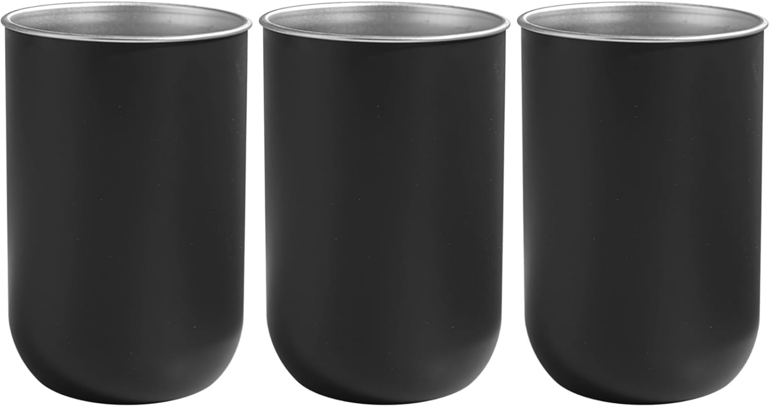 Varku 3 Pcs Stainless Steel Toothbrush Cups