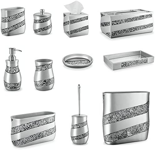 Creative Scents Silver Mosaic Toothbrush Holder