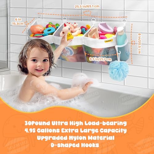 MUMUQ 3 Compartment Bath Toy Storage Bag 1