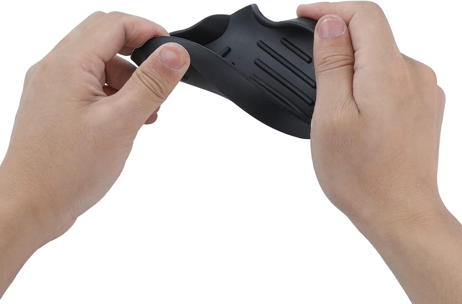 MicoYang Silicone Soap Dish with Drain Spout - Black 49x32 1
