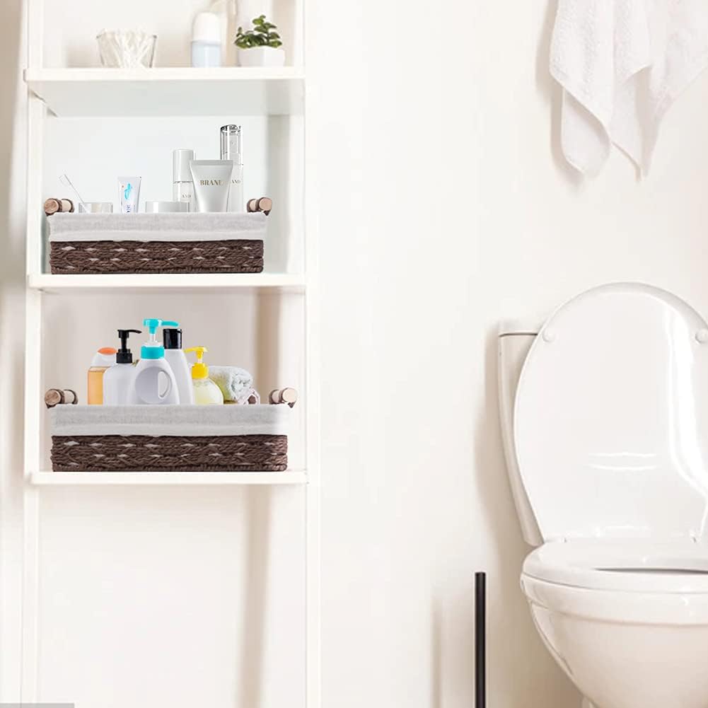 Nvzi Round Paper Rope Storage Basket Brown 118x78x39in