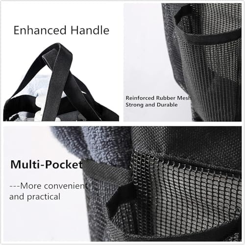Mesh Shower Caddy with Upgraded Deep Pockets and 2 Handles
