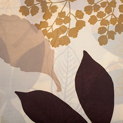 Creative Home Ideas 15-Piece Shower Set 72x72 Blowing Leaves Chocolate