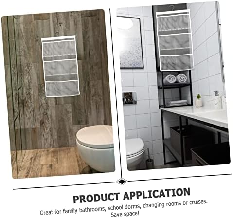 Hoement 6 Pocket Hanging Mesh Shower Organizer Bag