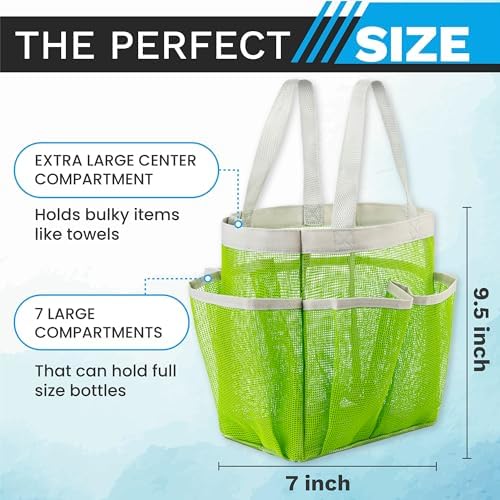 Handy Laundry Mesh Shower Caddy Bag - Green