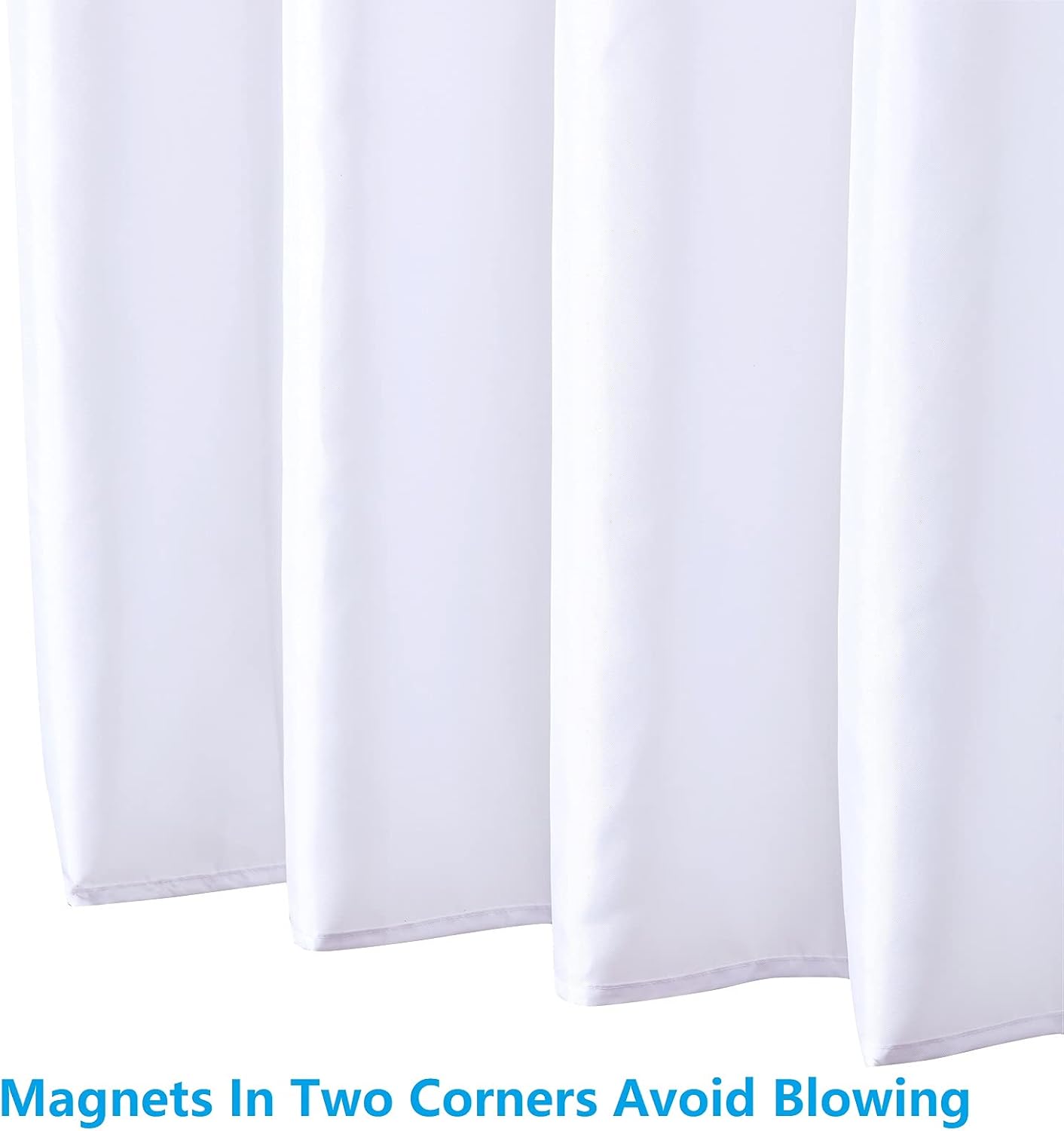 YOSTEV Waterproof Shower Curtain Liner 36x72 White with Grommets and Magnets 1